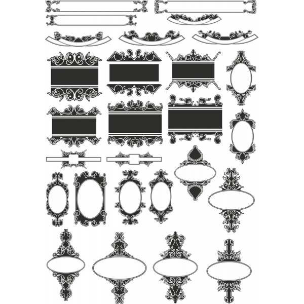 Vintage Decorative Frames Vector Cliparts Vintage Decorative Frames Vector Cliparts