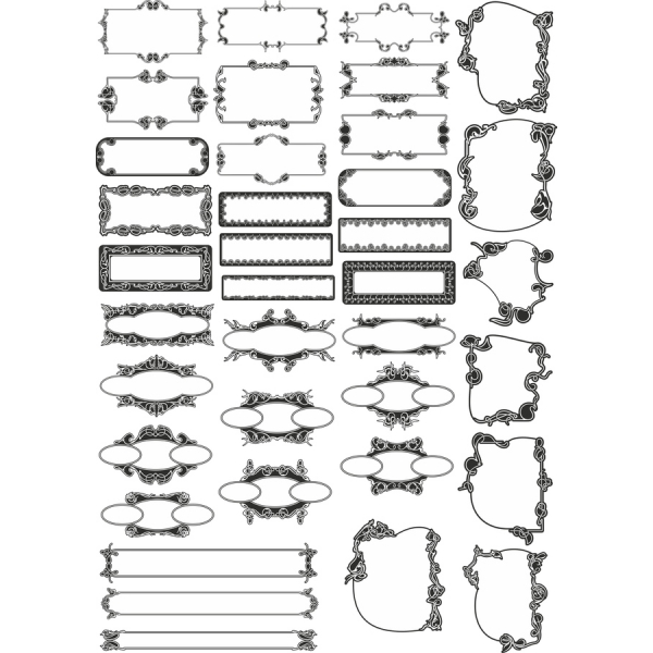 Eleganti E Decorativi Clipart Vector Set Eleganti E Decorativi Clipart Vector Set