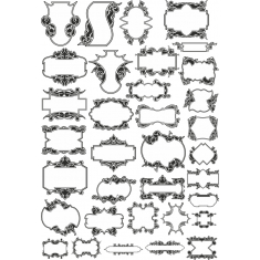 Bundel Clipart Bingkai Hiasan Antik