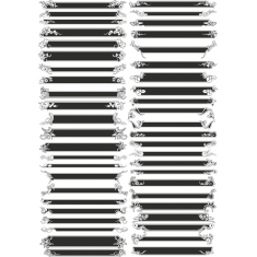 Blommig Clipart Bundle - Elegant Gränser och Utsmyckningar
