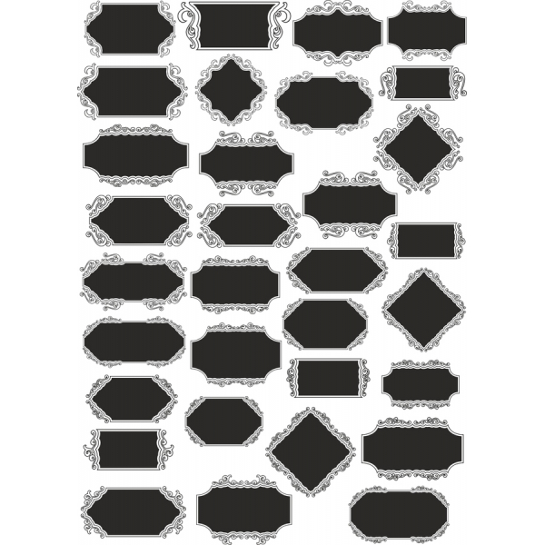 Vintage Elegante Moldura Clipart Conjunto Vintage Elegante Moldura Clipart Conjunto