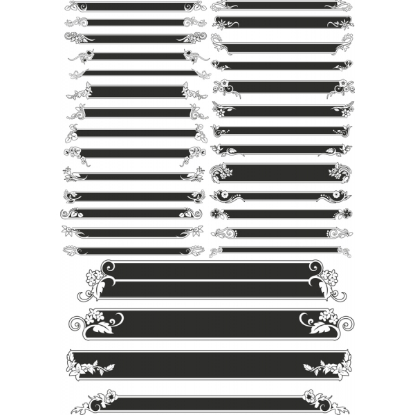 Elegante Florale Rand Clipart Set Elegante Florale Rand Clipart Set