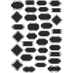 Vintage Etiketten Clipart Set