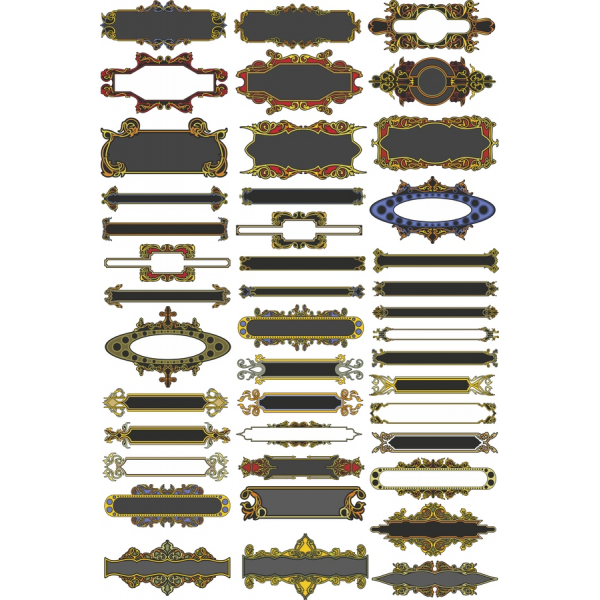 Vintage Dekorative Rahmen-Clipart-Set Vintage Dekorative Rahmen-Clipart-Set