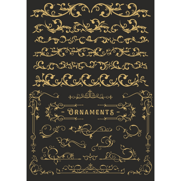 Vintage Ornamentos De Ouro Clipart Set - Elegante E Decorativo Vetores Vintage Ornamentos De Ouro Clipart Set - Elegante E Decorativo Vetores