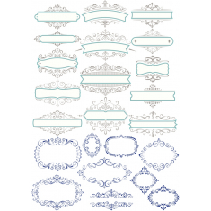 Vintage and Decorative Banner Clipart Collection