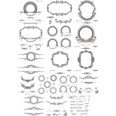 Vintage Ramme Clipart Bundt