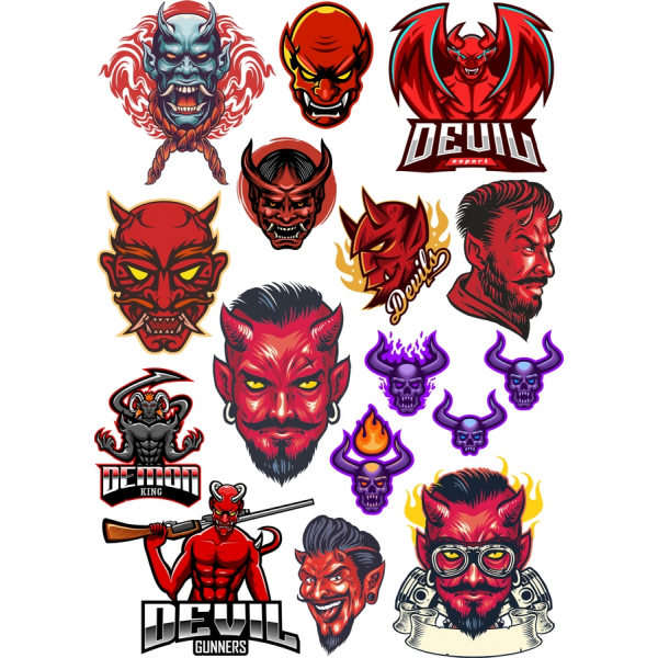 Devil & Demon Vector Illustrations Bundle Devil & Demon Vector Illustrations Bundle