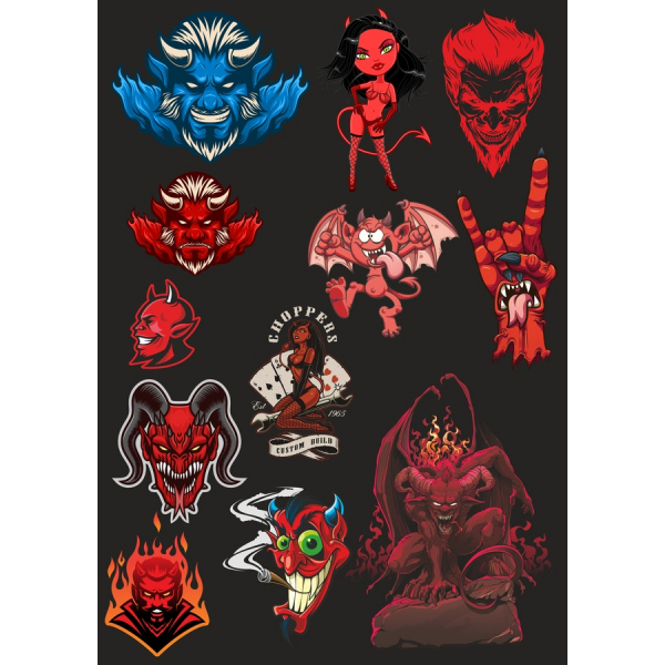 Ďábel-Themed Vector Clipart Bundle Ďábel-Themed Vector Clipart Bundle