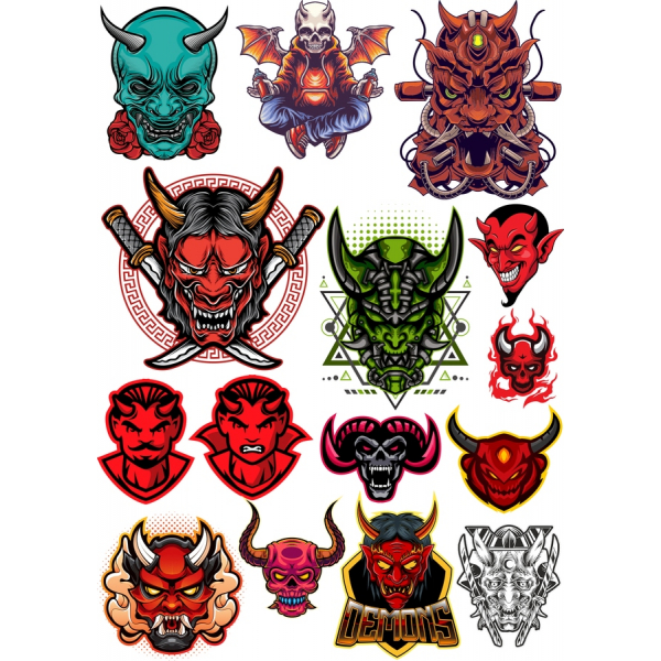 Demoníaco Ilustraciones De Vectores Paquete