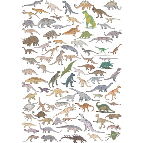 Zestaw klipartów z dinozaurami - Ponad 100 Ilustracji Wektorowych