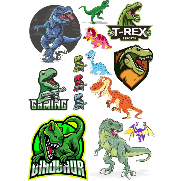 Wektor zestaw klipartów z dinozaurami - Pliki w formacie SVG i PNG Wektor zestaw klipartów z dinozaurami - Pliki w formacie SVG i PNG