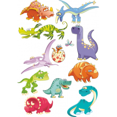 Cartoon Dinosaur Set