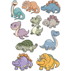 Charming Cartoon Dinosaur Set