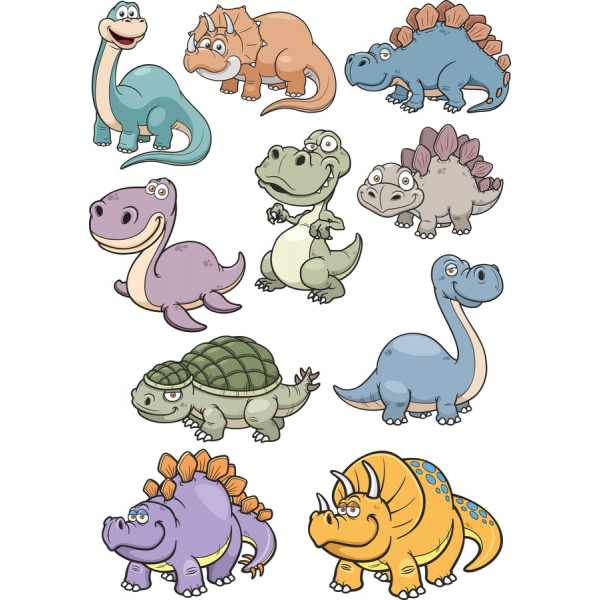 Çizgi Film Dinozor Vektör Çizimler Paketi Çizgi Film Dinozor Vektör Çizimler Paketi