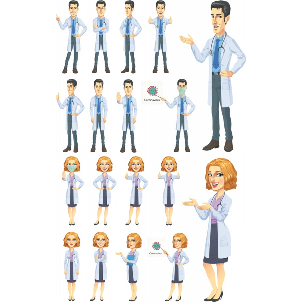 Zestaw ilustracji Wektorowych dla Medycyny - Profesjonalne Kliparty dla zdrowia Zestaw ilustracji Wektorowych dla Medycyny - Profesjonalne Kliparty dla zdrowia