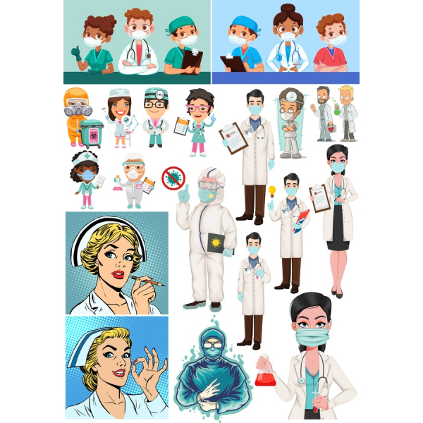 Bundel Clipart Vektor Profesional Medis Bundel Clipart Vektor Profesional Medis