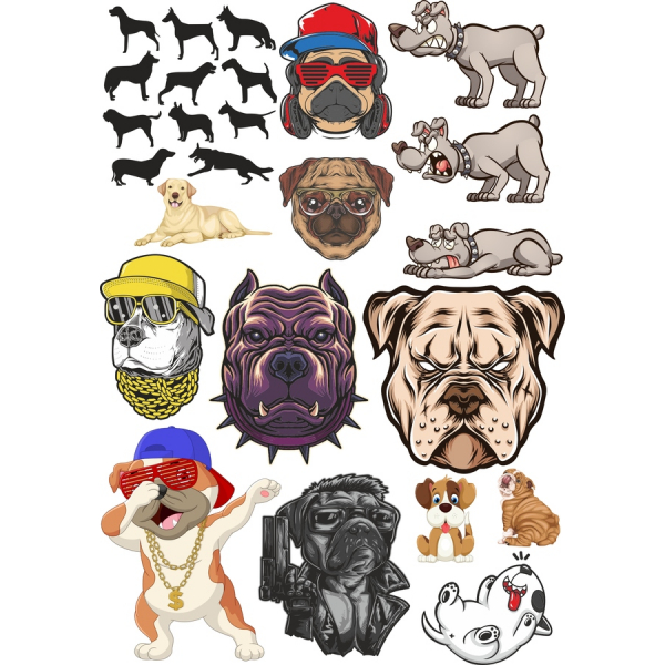 Dog Lovers Vector Clipart Set - Unique SVG Illustrations Dog Lovers Vector Clipart Set - Unique SVG Illustrations