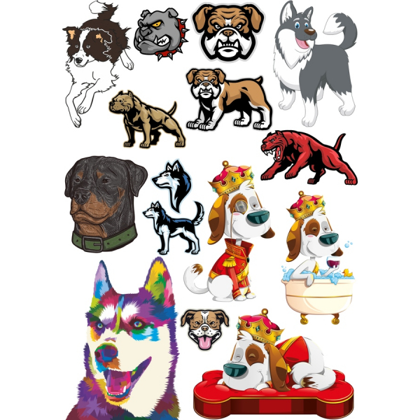Mbwa Clipart Vector Kuweka - na Furaha na Playful Canine Vielelezo Mbwa Clipart Vector Kuweka - na Furaha na Playful Canine Vielelezo