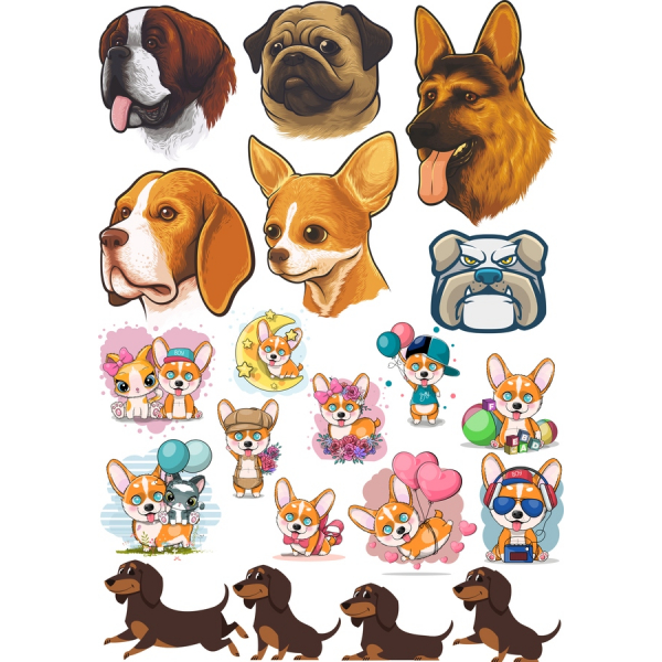 Paw-some Dog Vector Clipart Set Paw-some Dog Vector Clipart Set