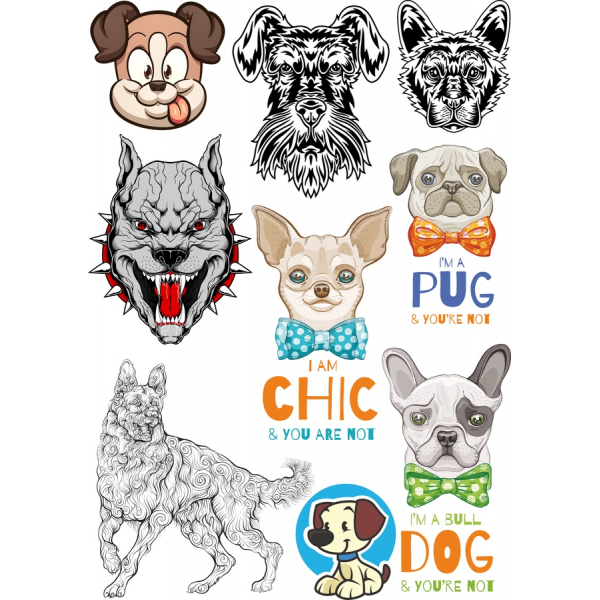 หมาของคนรักของเว็กเตอ Clipart ตั้งค่า หมาของคนรักของเว็กเตอ Clipart ตั้งค่า