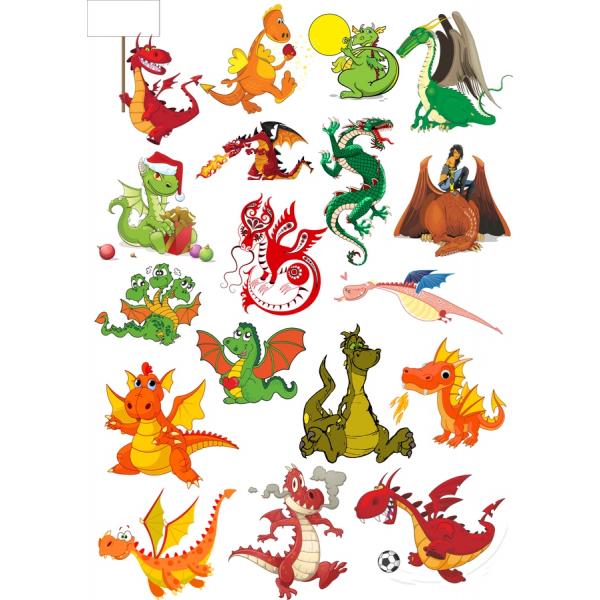 มังกรเว็กเตอ Illustration ตั้งค่า-Whimsical Clipart งคลังสื่อ มังกรเว็กเตอ Illustration ตั้งค่า-Whimsical Clipart งคลังสื่อ