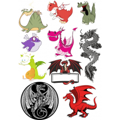 Dragon Clipart Bundle: Unique