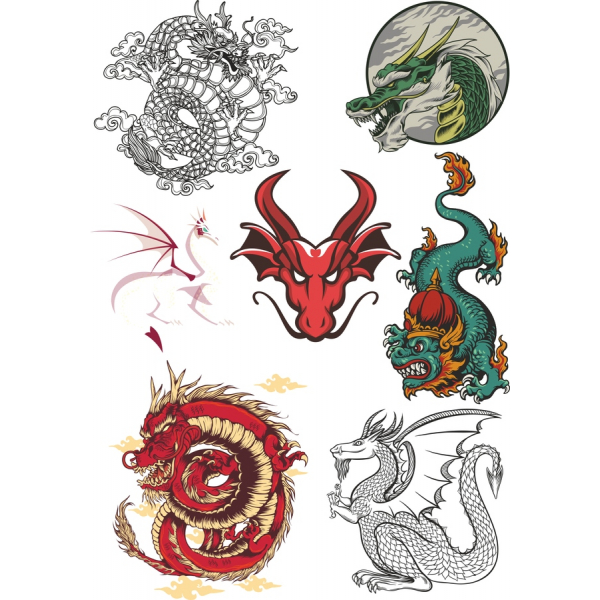 เว็กเตองมังกร Illustrations ตั้งค่า-ปลดปล่อ Mythical รสร้างสรรค์ เว็กเตองมังกร Illustrations ตั้งค่า-ปลดปล่อ Mythical รสร้างสรรค์