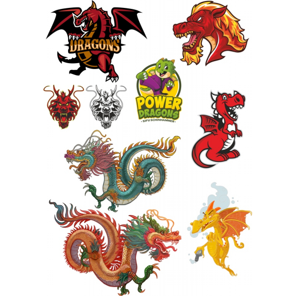 Dragon Vettoriale Clipart Collezione Magica Illustrazioni per i Vostri Disegni Dragon Vettoriale Clipart Collezione Magica Illustrazioni per i Vostri Disegni