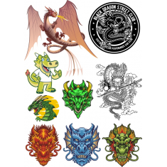 Kolleksiya Клипартов Epic Dragon