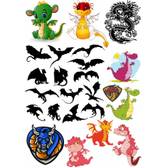 Dragon Clipart Bundle: Adorable and Fierce