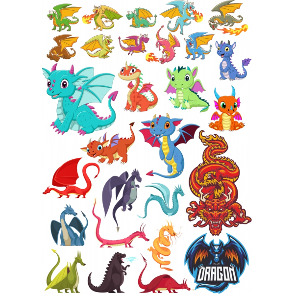 Dragon Clipart Collection - Vector Illustrations Bundle Dragon Clipart Collection - Vector Illustrations Bundle