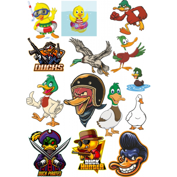 Set Clipart Vektor Bebek Aneh