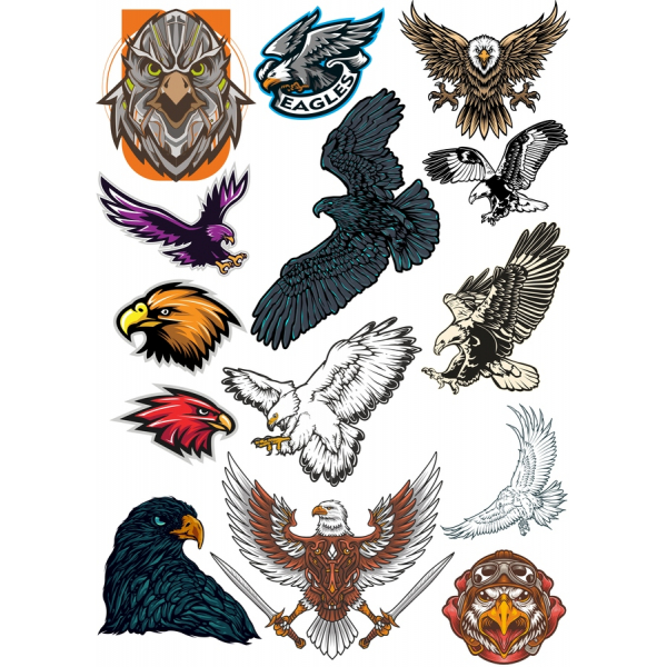 Set vector клипартов Eagle - Çarpıcı illüstrasiyalar Eagle üçün yaradıcı layihələr Set vector клипартов Eagle - Çarpıcı illüstrasiyalar Eagle üçün yaradıcı layihələr