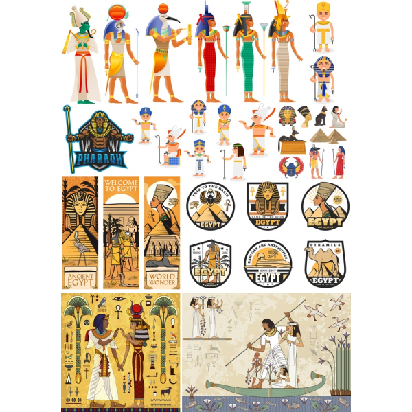 Det Gamle Egypten Vektor Cliparts Samling Det Gamle Egypten Vektor Cliparts Samling