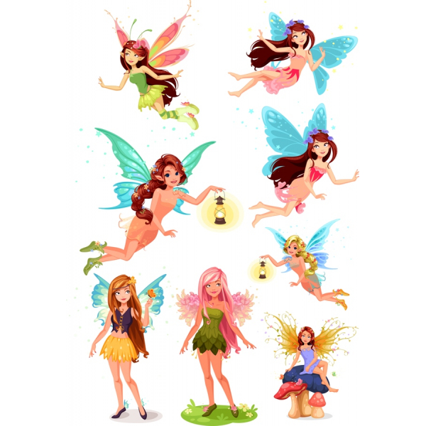 Fata Clipart Vector Set Fata Clipart Vector Set