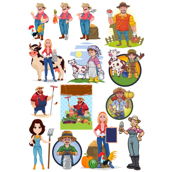 - Farm Life-Vektor-Clipart-Set - Vibrant SVG-Illustrationen - Farm Life-Vektor-Clipart-Set - Vibrant SVG-Illustrationen