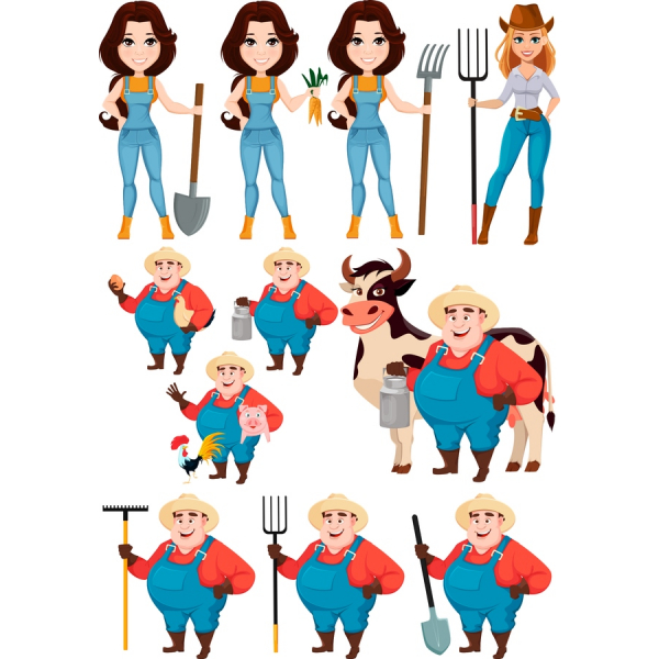 Bundel Clipart Vektor Kehidupan Pertanian-Ilustrasi SVG dan PNG yang Menggemaskan Bundel Clipart Vektor Kehidupan Pertanian-Ilustrasi SVG dan PNG yang Menggemaskan