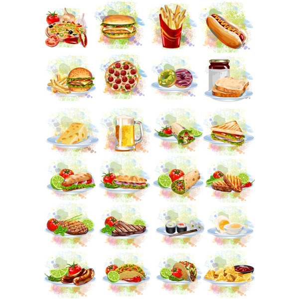 Foodie-Vektor-Clipart-Bundle - Leckeres Essen Illustrationen Foodie-Vektor-Clipart-Bundle - Leckeres Essen Illustrationen