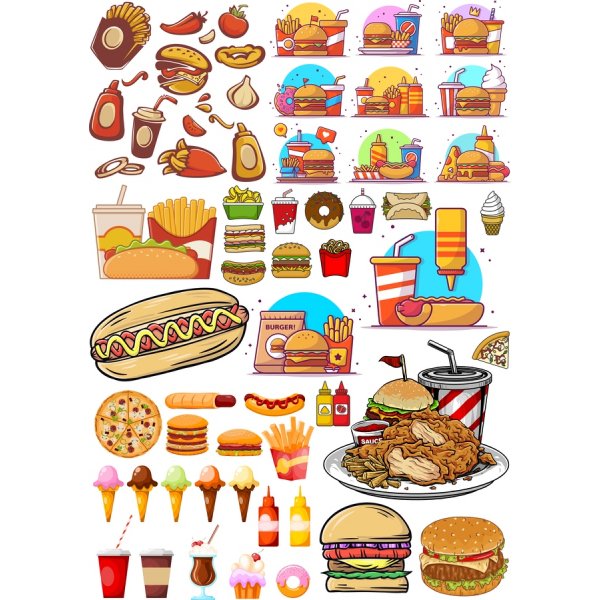 Fast Food Vecteur Clipart Bundle Fast Food Vecteur Clipart Bundle