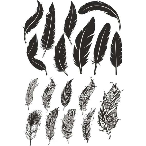 Feather Vector Clipart Set Feather Vector Clipart Set