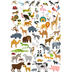 Animali Clipart Set - 60 Unico File