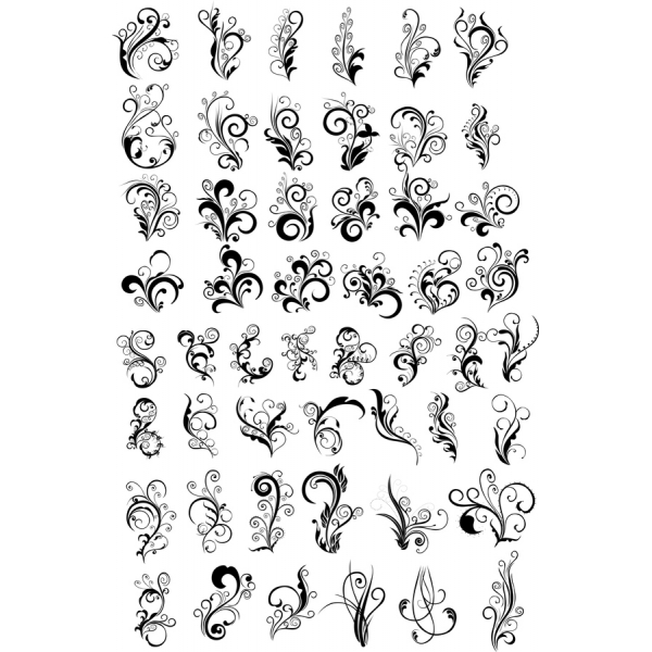 Set Clipart Vektor Bunga-70 Ilustrasi Bunga yang Rumit Set Clipart Vektor Bunga-70 Ilustrasi Bunga yang Rumit
