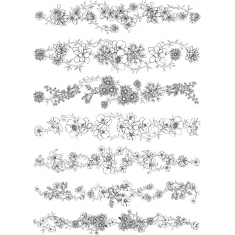 Bloemen Clipart Instellen: Met De Hand Getekend