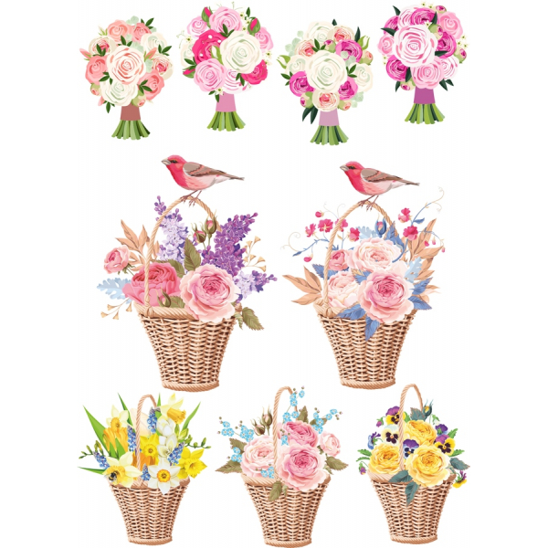 Floral Delight Vektor-Illustration Gesetzt Floral Delight Vektor-Illustration Gesetzt
