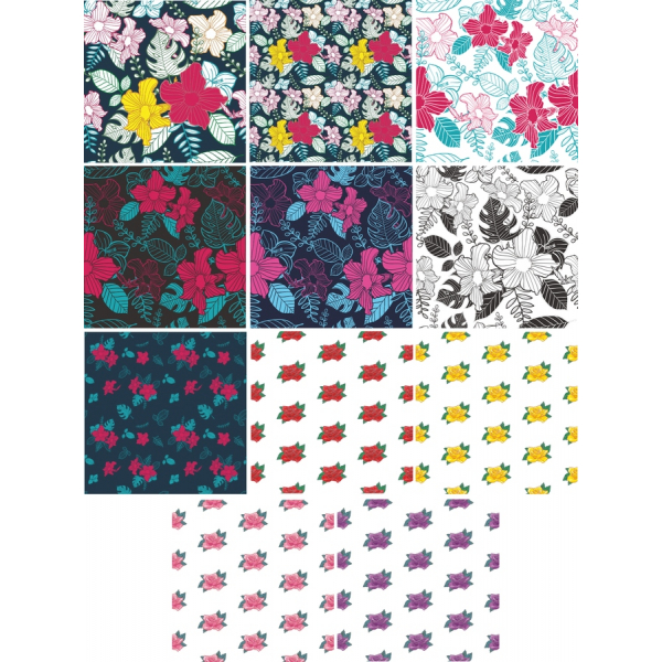 Blomster Vektor Clipart Sæt - Levende Blomst Design Blomster Vektor Clipart Sæt - Levende Blomst Design