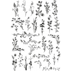 Květinové Elegance Clipart Bundle