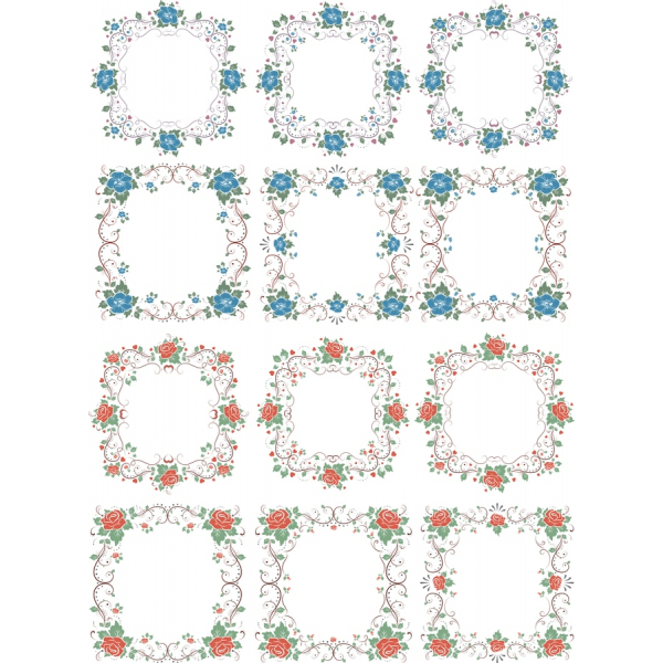Floral Frame Clipart - Eleganti Illustrazioni Vettoriali per Progetti Creativi Floral Frame Clipart - Eleganti Illustrazioni Vettoriali per Progetti Creativi