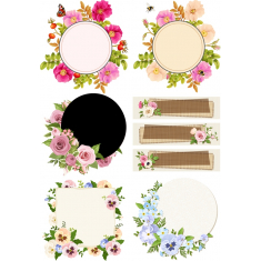 Blommig Clipart Set