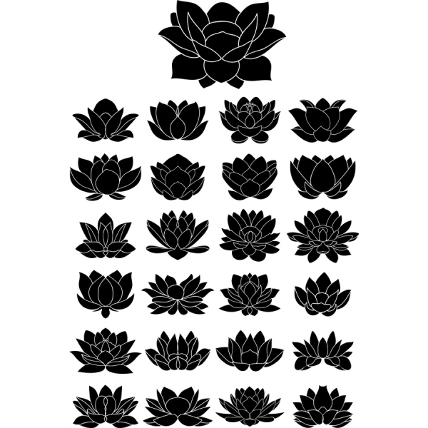 Fleur De Lotus Vecteur Clipart Bundle - 20 Modèles Uniques Fleur De Lotus Vecteur Clipart Bundle - 20 Modèles Uniques